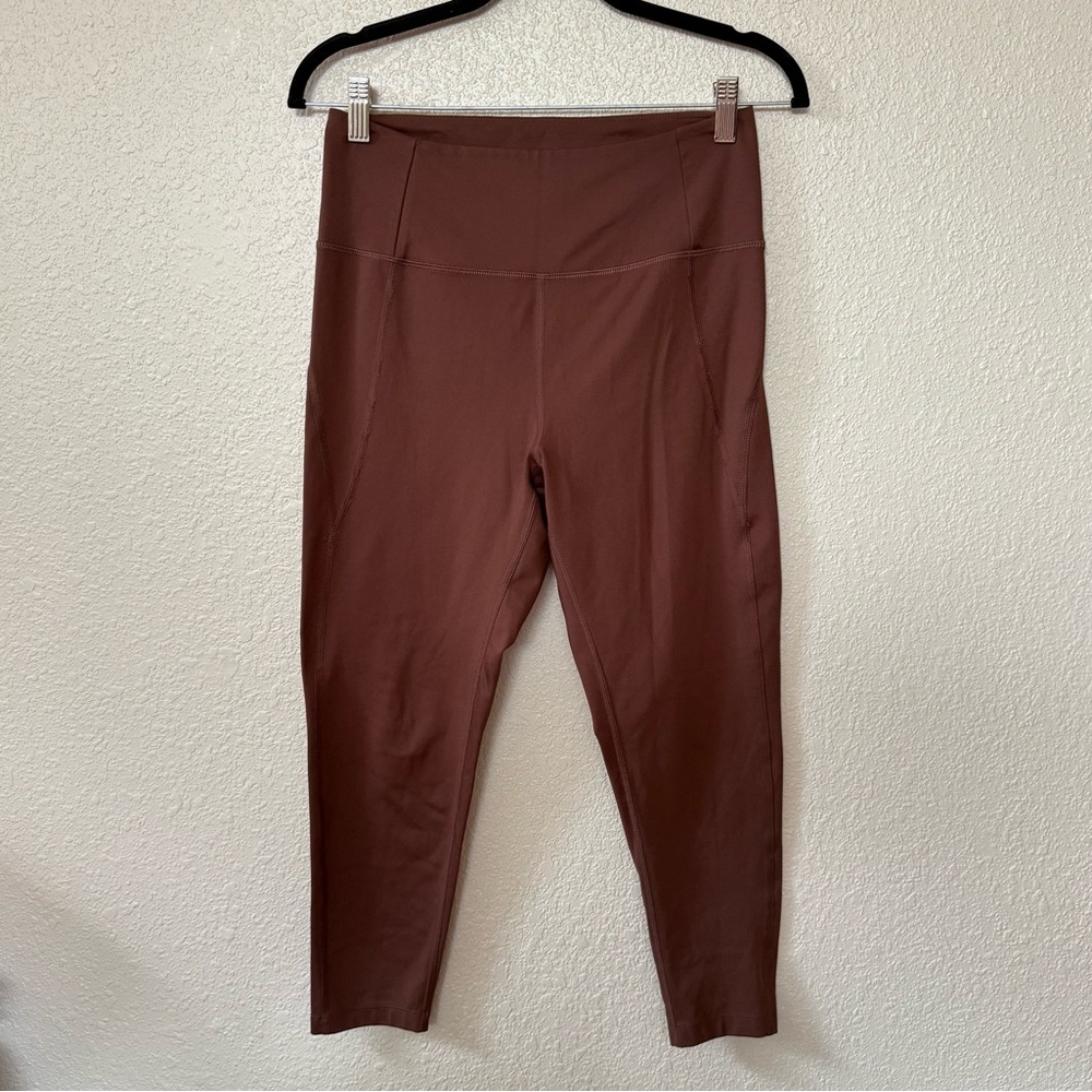 Girlfriend Collective Brown High Waisted Skinny Leggings Size Large